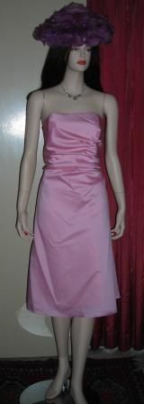 Alfred Angelo Pink Satin Cocktail Wedding Dress 14 NWT  