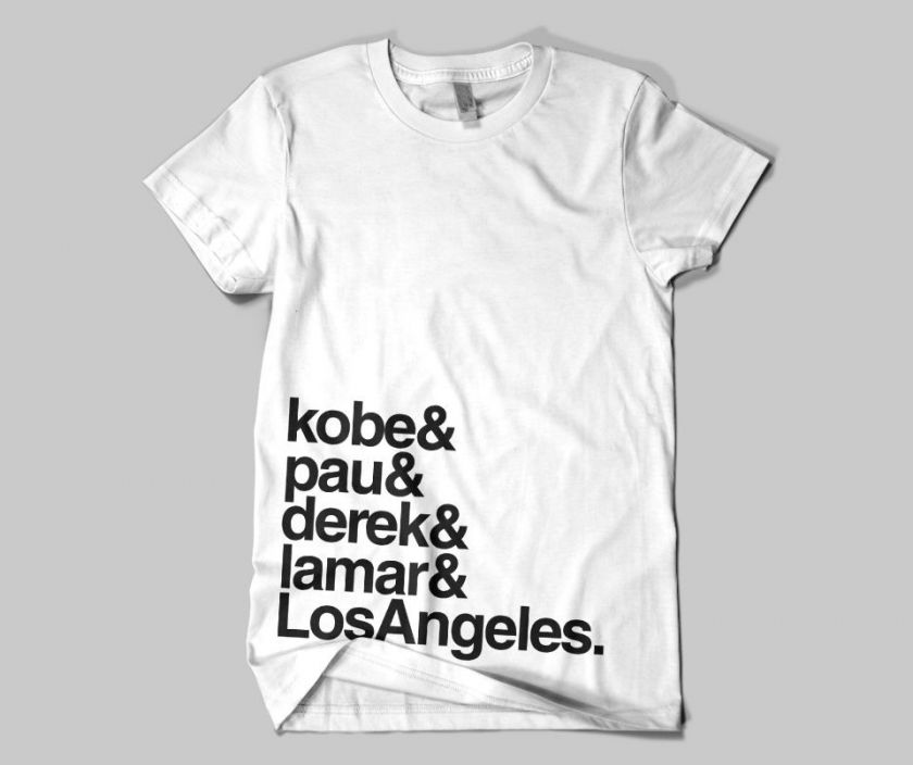 Kobe & Pau & Derek & Lamar & Los Angeles Lakers T Shirt  