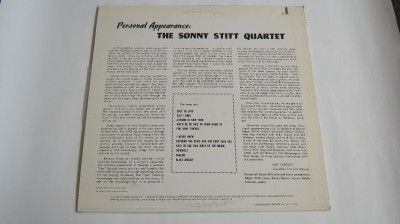 SONNY STITT QUARTET Personal LP Verve MONO NMINT  