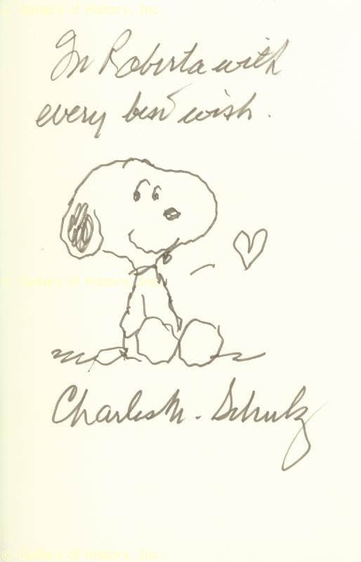 CHARLES M. SCHULZ   ANNOTATED BOOK SIGNED CIRCA 1989  