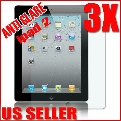 3x Matte Anti Glare Screen Protector Film Skin Shield For ipad 2 2G 