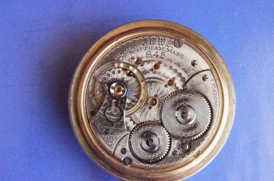 18 SIZE 21 JEWEL AMERICAN WALTHAM 845 AUTHENTIC RAILROAD POCKET WATCH 