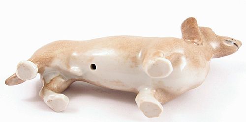 DACHSHUND DOG Cute Ukrainian Porcelain Figurine  