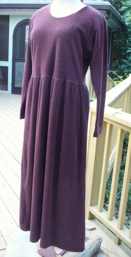 COMFORTABLE STYLISH arleen BOWMAN new york BURGUNDY cotton knit DRESS 