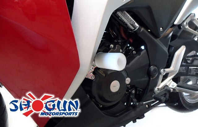 11 12 Honda CBR250R Shogun White NO CUT Frame Sliders  