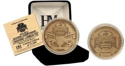 Antique Bronze BCS Championship Commem. 2010 Game Coin  