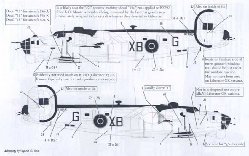 Aviaeology Decals 1/48 B 24 ASW LIBERATORS SUB HUNTERS  