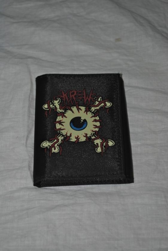 New Krew Kr3w Kornea Wallet Black Trifold  