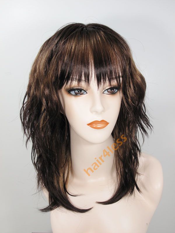 Motown Tress Layered Wavy w/ Bangs Full Wig FLIRT  