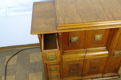 EXC SINGER PARLOR SEWING MACHINE OAK WOOD TREADLE CABINET  