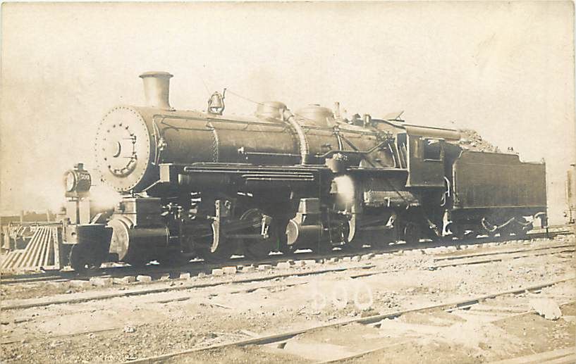 CIRCA 1915 RPPC TRAIN NO. 500 LOCOMOTIVE EARLY T85923  