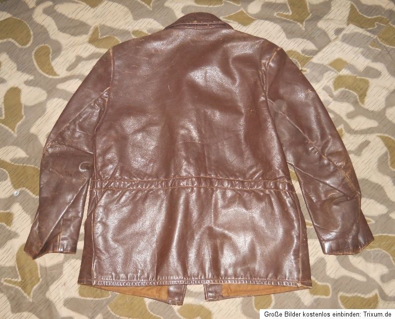 WW2 ORIGINAL GERMAN LUFTWAFFE LEATHER FLIGHT & MOTORCYCLE JACKET 