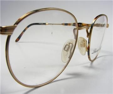 NOS VINTAGE CLASSIC LAUREN BACALL GOLD & TORTOISE RETRO WIRE RIM 