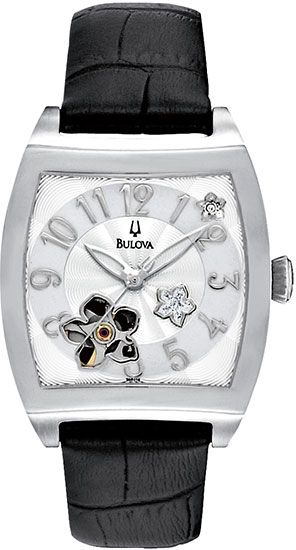 Bulova BVA Series Floral Aperture Dial Womens Watch 96P118  