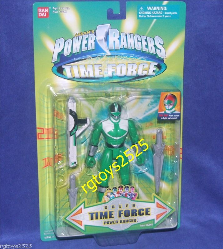 Power Rangers Time Force GREEN Ranger New Light up RARE  