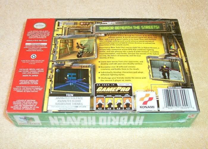 N64 Hybrid Heaven   FACTORY SEALED BRAND NEW IN BOX   NEAR MINT  