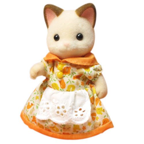 Sylvanian Families Cream Silk Kitty Cat Mother Figure  