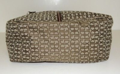 NEW GIANI BERNINI KHAKI BROWN SIGNATURE CROSSBODY DOUBLE ENTRY SHOPPER 