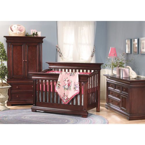 NEW MUNIRE MAJESTIC FLAT TOP LIFETIME CRIB CABERNET ESPRESSO WALNUT 