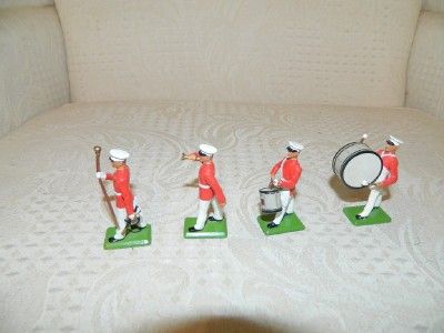 RARE VINTAGE BRITAINS USMC MARCHING BAND FIGURES  