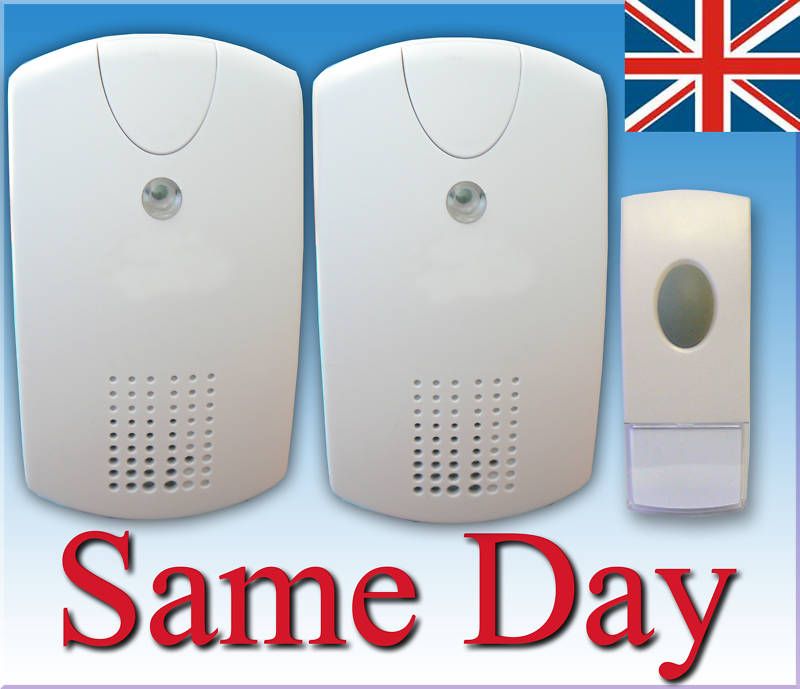 Twin Plug In Wireless Cordless Door Bell Chime DoorBell  