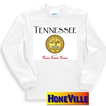 long sleeve T shirt sweatshirt TENNESSEE state seal home  