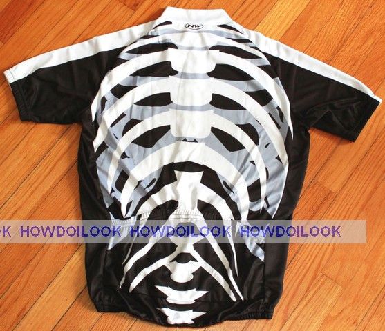   NW SKULL SKELETON TEAM CYCLING JERSEY BICYCLE BIKE RACING SHIRT  