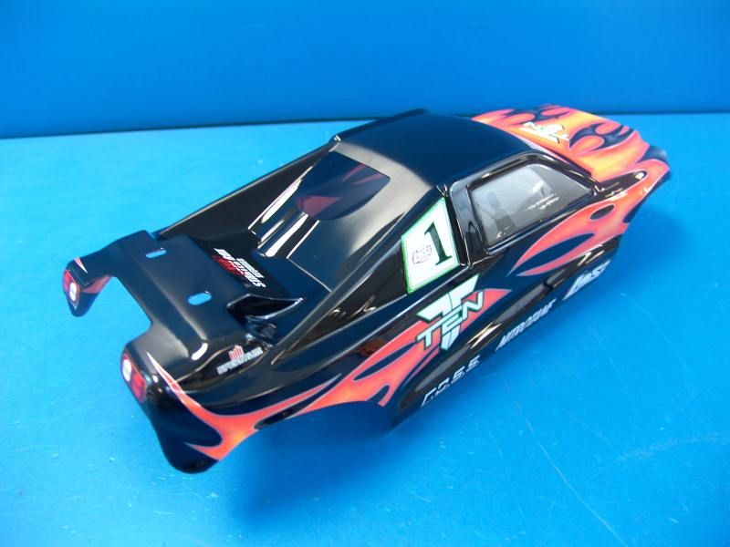 Team Losi TEN T 1/10 Scale Nitro Truggy Lexan Body Painted Orange 