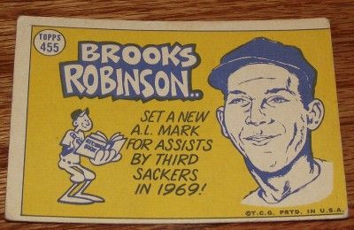 1970 Topps #455 Brooks Robinson All Star Orioles *A2  