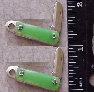 small 1950s vending machine toy jack knife knives  