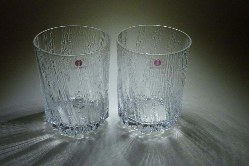 Iittala Tapio Wirkkala Kuura Tumblers 2 pcs Finland  