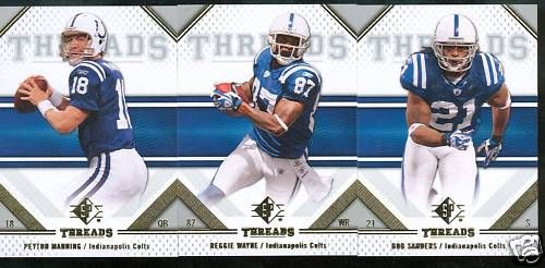 INDIANAPOLIS COLTS 3 NEW CARDS BOB SANDERS & PEYTON  