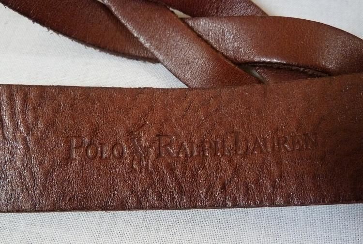 NEW Polo Ralph Lauren Brown Braided Leather Pony Belt  