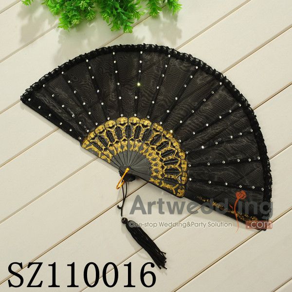   Lace Edge Folding Fan Bridal/Wedding Outside Photography Crafts  