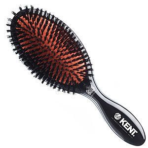 Kent CSFL Large Pure Black Bristle Rubber Cushion Hair Brush 