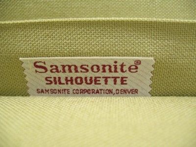 vtg NOS Samsonite Silhouette Two Suiter Suitcase Deep Olive Hard Side 