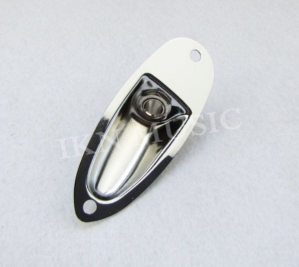 Chrome Boat Styl Jack, Input Jack Jackplate, 4 ST Style  