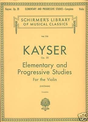 Kayser Op.20 Elementary & Progressive Studies (Violin)  