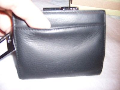 Kenneth Cole Reaction Small Black Leather Wallet  