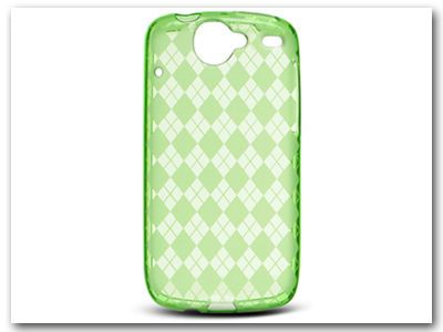 Gel Skin Case for Google Nexus One (Green Plaid)  