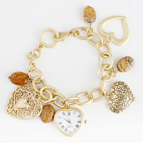 Crazy Promo LITB Tale Exquisite Womens Bracelet Watch Heart Shaped 