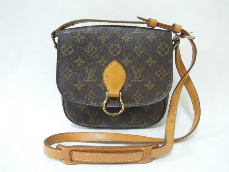 Auth LV Louis Vuitton St Cloud Monogram Shoulder Bag Purse Cross Body