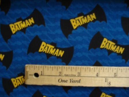 BATMAN Dark Knight Quilt PANEL Caped Crusader 35 x 44  