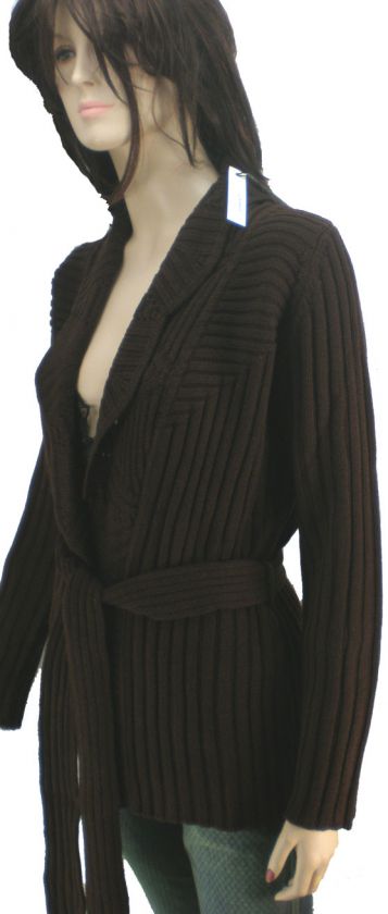 NEWT WOOL ALEXANDER MCQUEEN CARDIGAN SWEATER W/ BELT L  