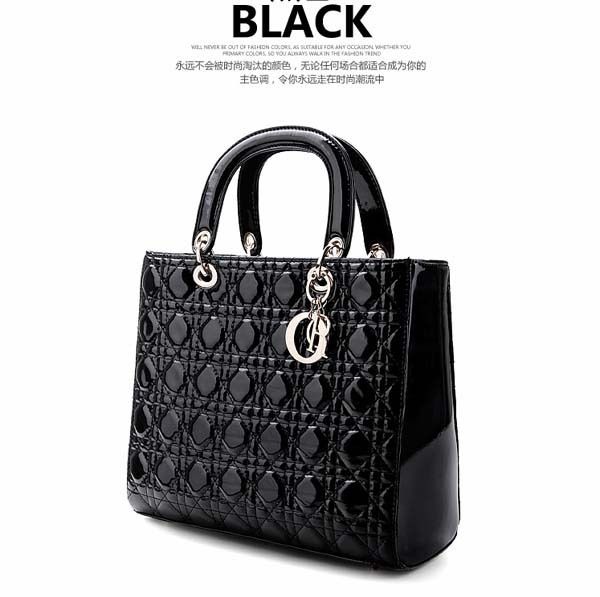 Fashion Celebrity Tote Grid PU Leather Clutch Shoulder Purse Handbag 