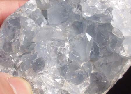 NATURAL BLUE CELESTITE QUARTZ CRYSTAL CLUSTER POINTS  