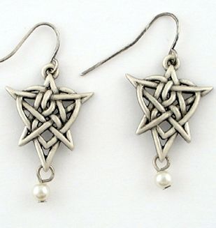 CELTIC CLASSIC EARRINGS.ELEGANT ALLOY PEWTER JEWELRY  