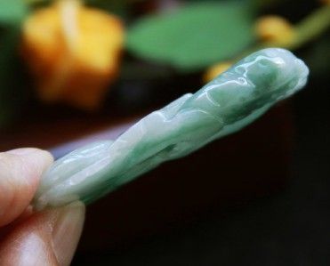 Certified A Grade Untreated Chinese Jadeite Carve Old Jade Dragon 