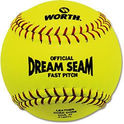 Worth 12 Dream Seam Fastpitch Softballs   Dozen   NFHS  