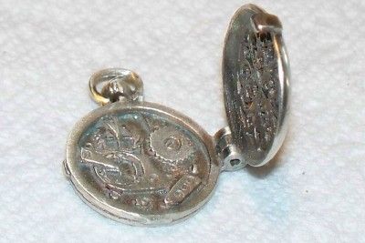Rare Pocket Watch UK Silver Charm Open to Movement Fine  